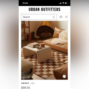 Brand new with tags Urban outfitters checkerboard runner rug